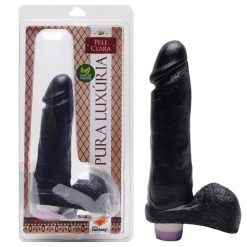 Prótese Vibrador Interno Com Escroto 19 X 5Cm Sexy Fantasy Preta PC031-P